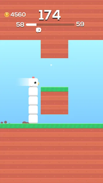 Square Bird — Flappy Chicken (Сквер Брд) [MOD: Все разблокировано] - Скриншот 1