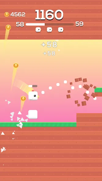 Square Bird — Flappy Chicken (Сквер Брд) [MOD: Все разблокировано] - Скриншот 3