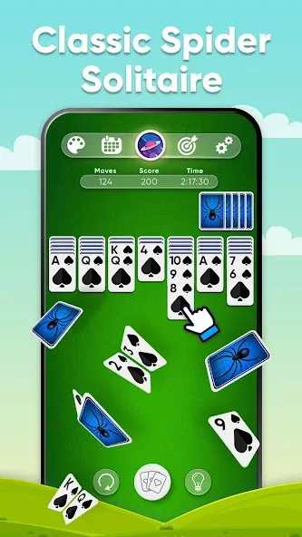 Spider Solitaire (Спайдер Солитер) [MOD: Разблокировано] - Скриншот 1