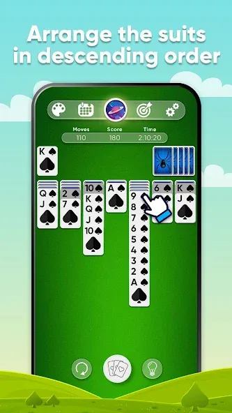 Spider Solitaire (Спайдер Солитер) [MOD: Разблокировано] - Скриншот 2