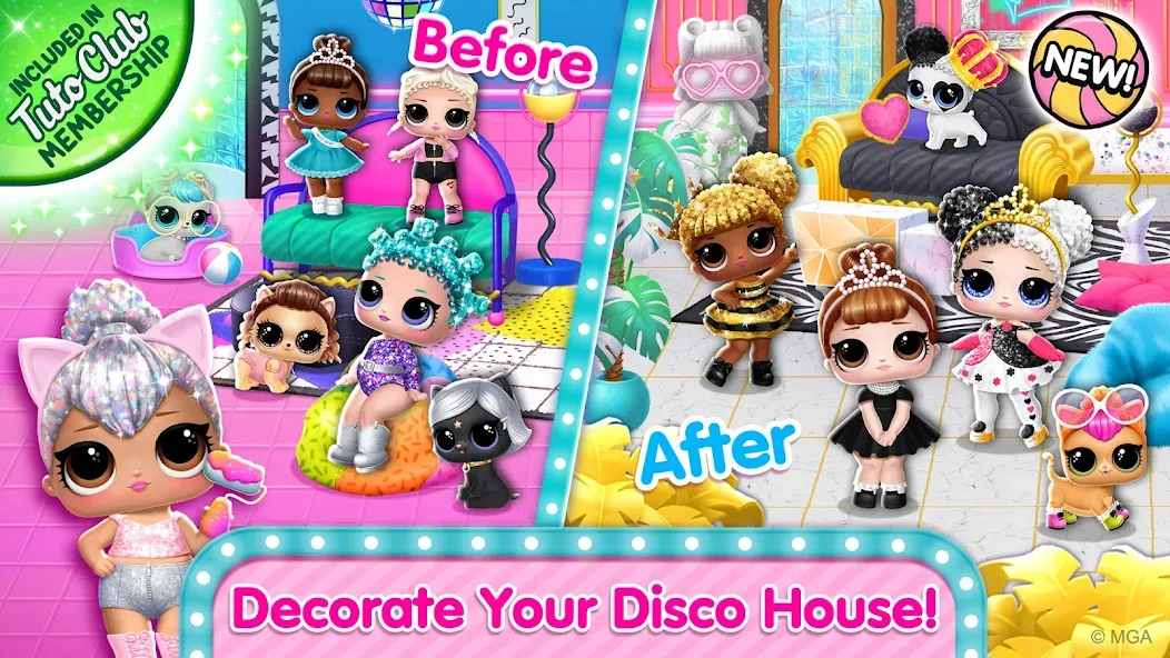 L.O.L. Surprise! Disco House [MOD: Mega Mod/Меню] - Скриншот 1