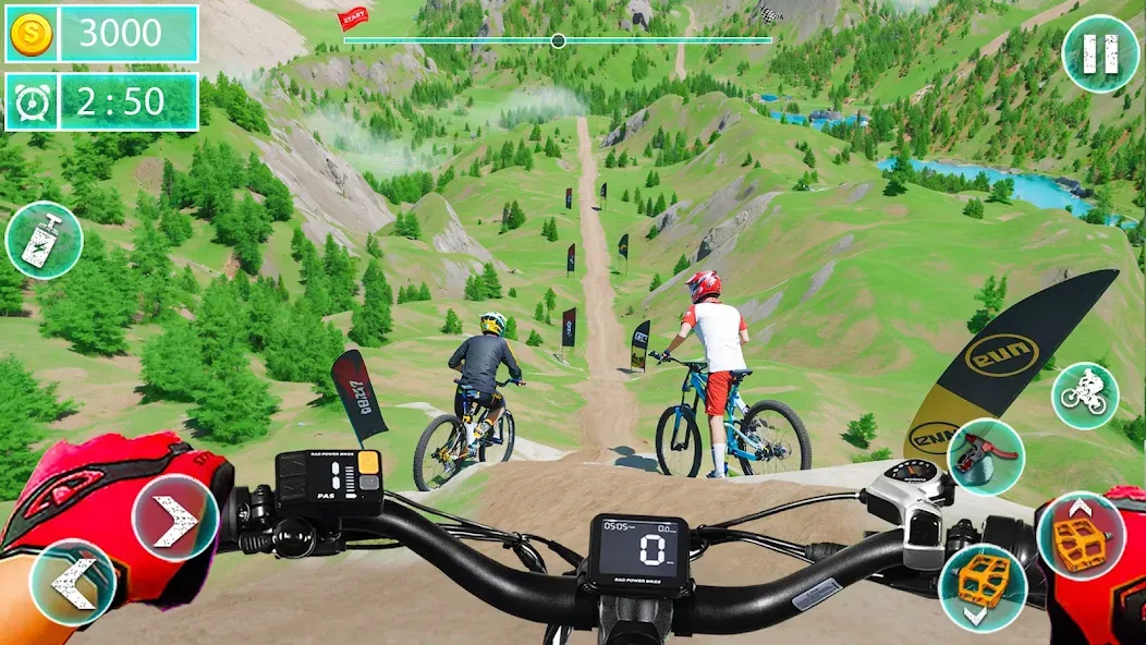 MTB Downhill: BMX Racer [MOD: Mega Mod/Меню] - Скриншот 3