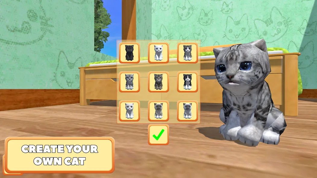 Cute Pocket Cat 3D — Part 2 (Сьют Покет Кэт 3Д) [MOD: Все разблокировано] - Скриншот 1