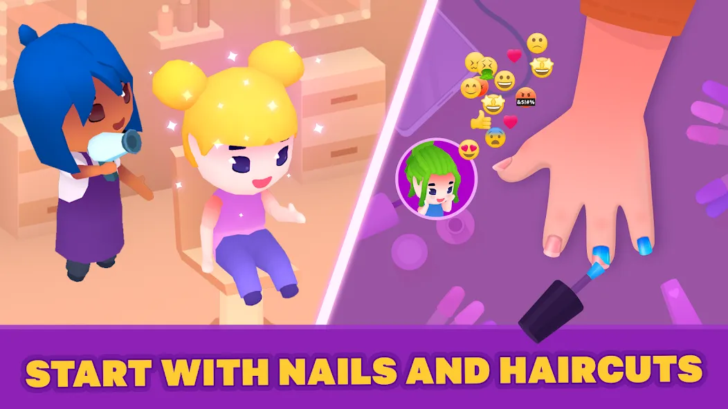 Idle Beauty Salon Tycoon (Айдл Бьюти Салон Тайкун) [MOD: Бесконечные деньги] - Скриншот 3