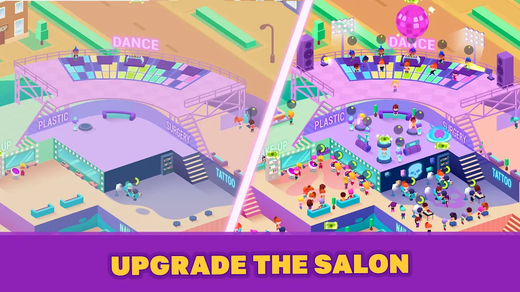 Idle Beauty Salon Tycoon (Айдл Бьюти Салон Тайкун) [MOD: Бесконечные деньги] - Скриншот 4