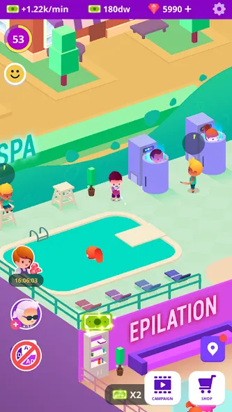 Idle Beauty Salon Tycoon (Айдл Бьюти Салон Тайкун) [MOD: Бесконечные деньги] - Скриншот 5