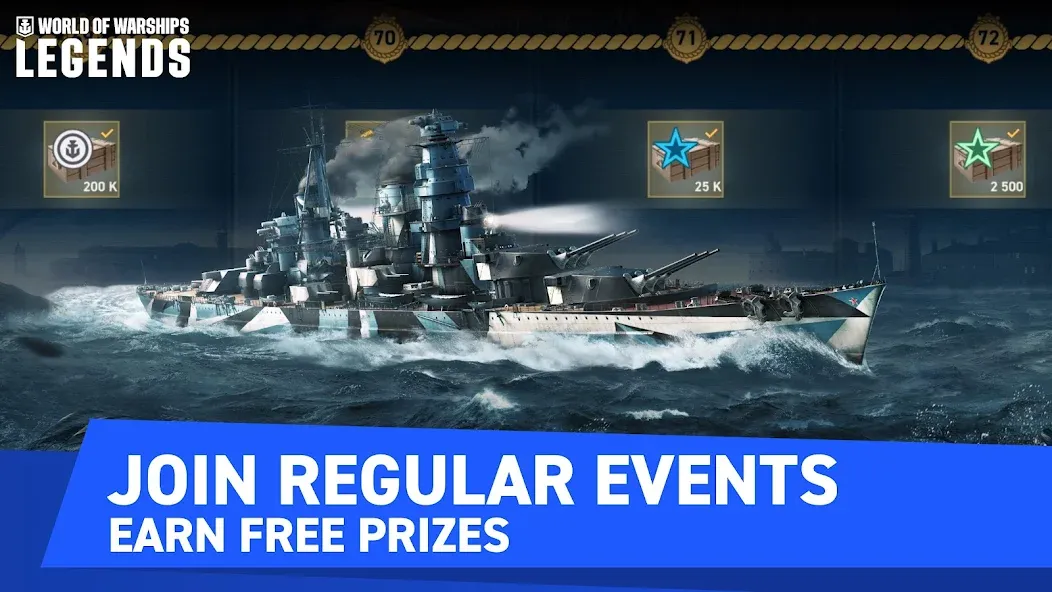 World of Warships Legends PvP (Ворлд оф Варшипс Легендс) [MOD: Много монет/Энергии] - Скриншот 3