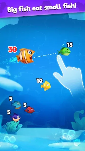 Fish Go.io — Be the fish king [MOD: Много монет/Энергии] - Скриншот 1