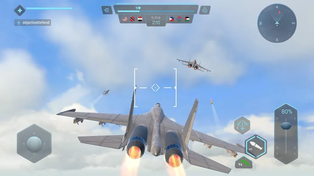 Sky Warriors: Airplane Games (Скай Ворриорс) [MOD: Меню/Много денег] - Скриншот 3