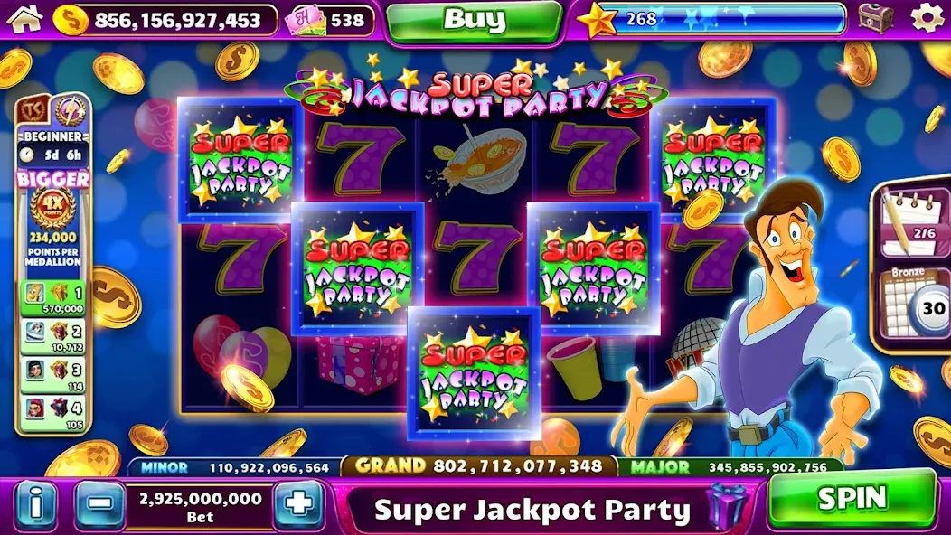 Jackpot Party Casino Slots (Джекпот Пати) [MOD: Все разблокировано] - Скриншот 4