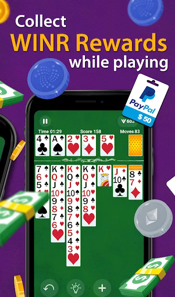 Solitaire — Make Money [MOD: Много монет/Энергии] - Скриншот 5