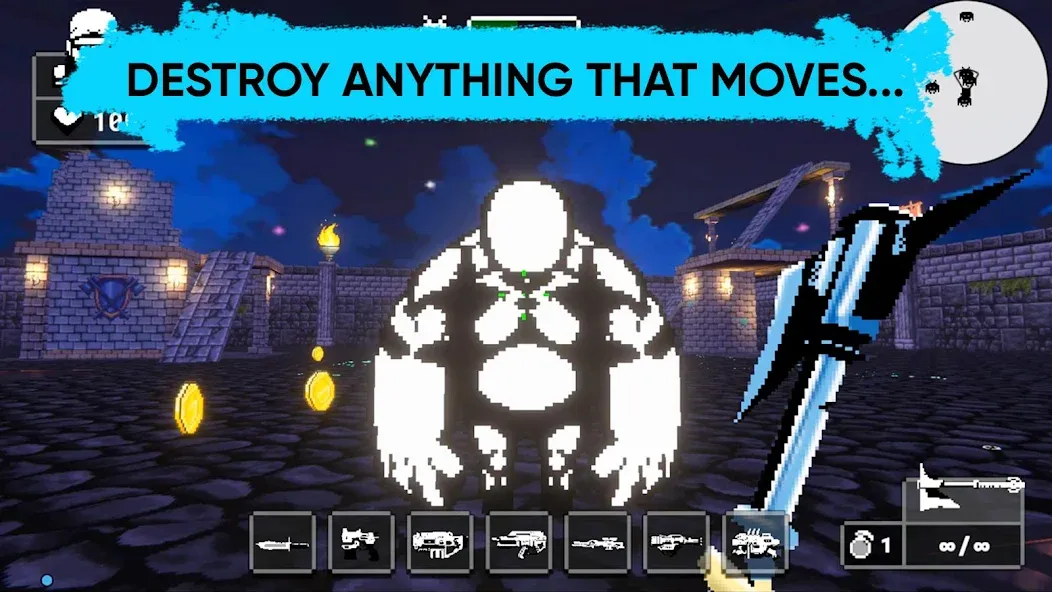 Doomsday pixel shooter 3d (Дум пиксельный шутер 3D) [MOD: Мод Меню/Взлом] - Скриншот 1
