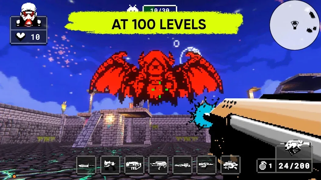 Doomsday pixel shooter 3d (Дум пиксельный шутер 3D) [MOD: Мод Меню/Взлом] - Скриншот 3