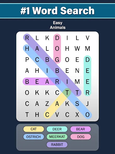 Word Search: Word Find (Ворд Срч) [MOD: Много монет/Энергии] - Скриншот 4