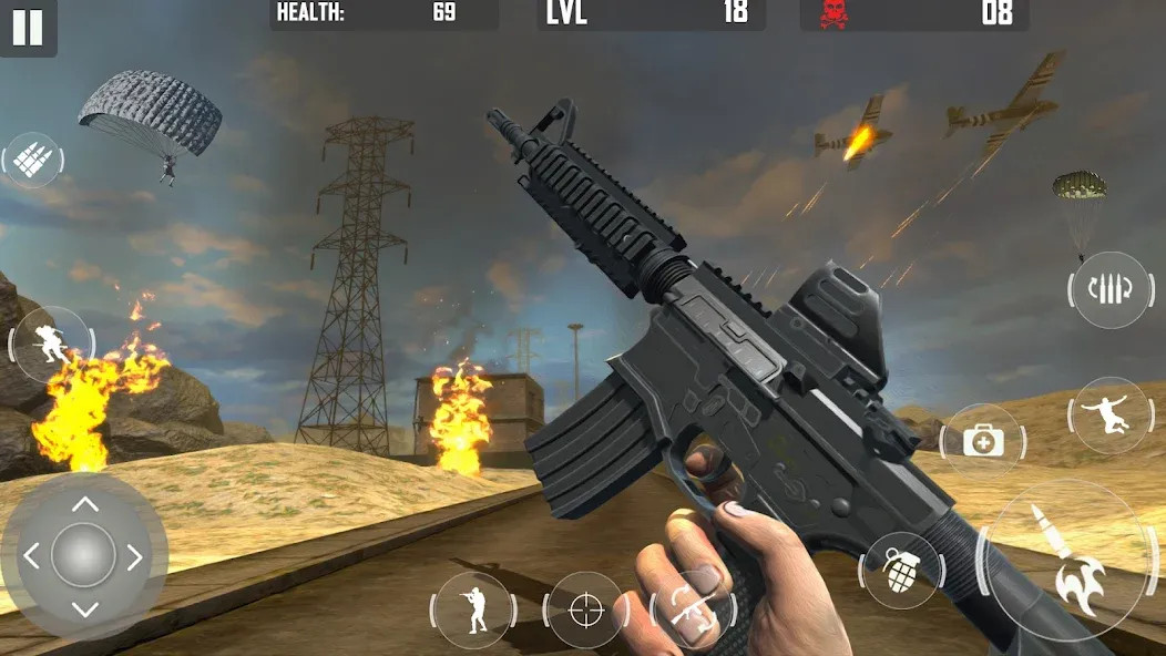 fps cover firing Offline Game (ФПС кавер стрельба Оффлайн игра) [MOD: Premium/Unlocked] - Скриншот 4