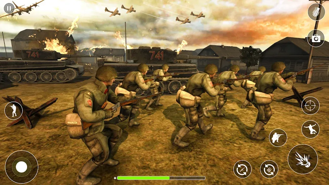 WW2 Survival Shooter :Gun fire (Вторая Мировая Война  ) [MOD: Mega Mod/Меню] - Скриншот 2