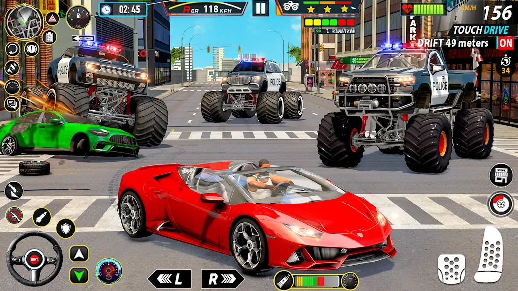 Police Monster Truck Car Games [MOD: Все разблокировано] - Скриншот 3