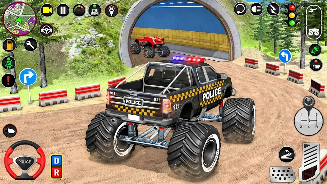 Police Monster Truck Car Games [MOD: Все разблокировано] - Скриншот 4