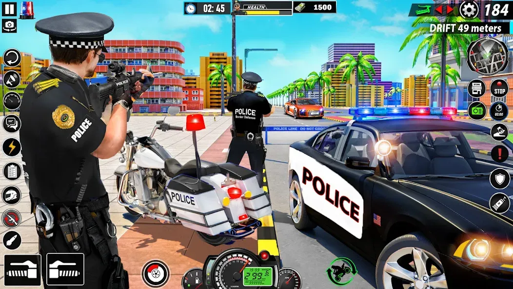 Police Moto Bike Chase Crime (Полицейская мотоциклетная погоня за преступником) [MOD: Меню/Много денег] - Скриншот 1