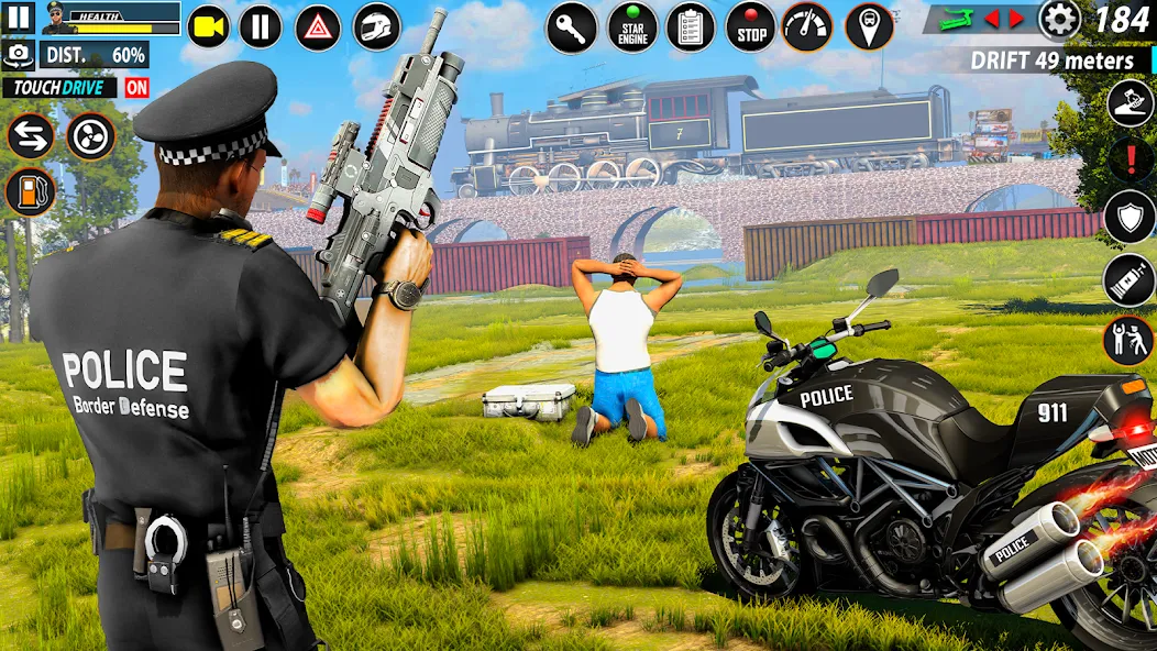 Police Moto Bike Chase Crime (Полицейская мотоциклетная погоня за преступником) [MOD: Меню/Много денег] - Скриншот 4