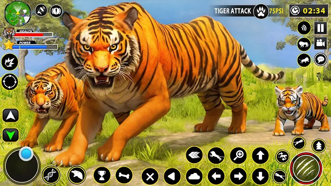 Tiger Simulator Lion games 3D (Тигровый Симулятор Игр Льва 3D) [MOD: Все открыто] - Скриншот 1