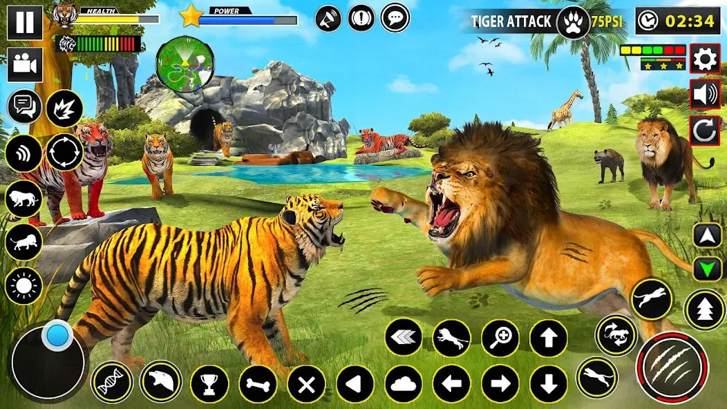 Tiger Simulator Lion games 3D (Тигровый Симулятор Игр Льва 3D) [MOD: Все открыто] - Скриншот 5
