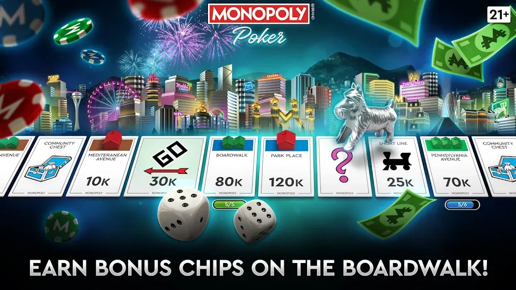MONOPOLY Poker — Texas Holdem (МОНОПОЛИЯ Покер) [MOD: Разблокировано] - Скриншот 1