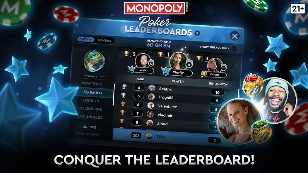 MONOPOLY Poker — Texas Holdem (МОНОПОЛИЯ Покер) [MOD: Разблокировано] - Скриншот 5