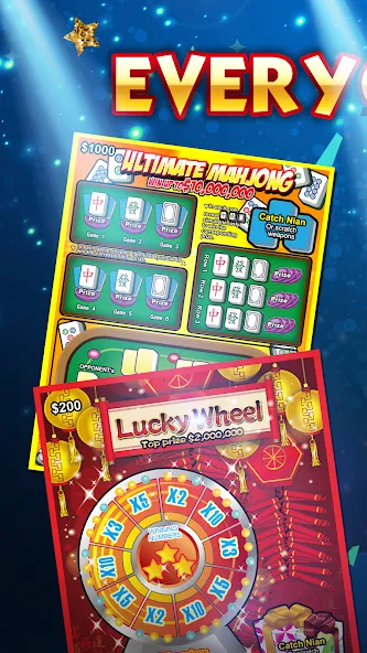 Lottery Scratch Off — Mahjong [MOD: Меню/Много денег] - Скриншот 1