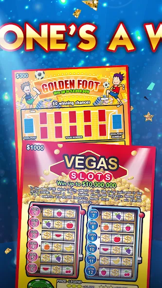 Lottery Scratch Off — Mahjong [MOD: Меню/Много денег] - Скриншот 2
