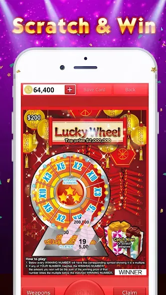 Lottery Scratch Off — Mahjong [MOD: Меню/Много денег] - Скриншот 5