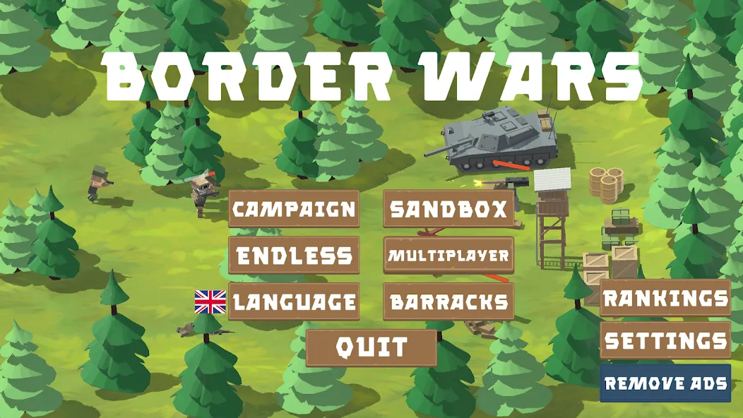 Border Wars: Army Simulator [MOD: Много монет/Энергии] - Скриншот 1