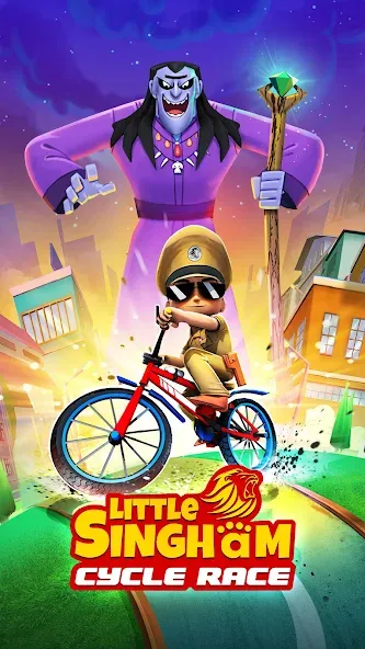 Little Singham Cycle Race (Литл Сингам Велосипедная Гонка) [MOD: Все разблокировано] - Скриншот 1