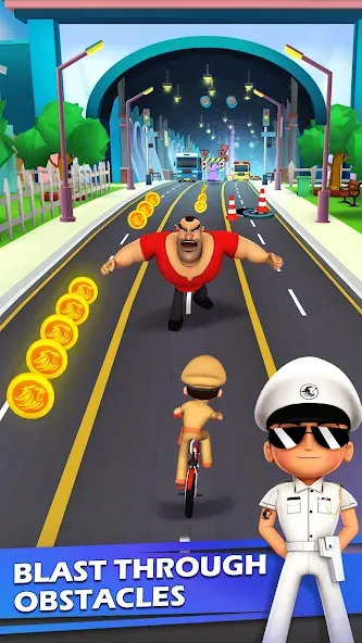 Little Singham Cycle Race (Литл Сингам Велосипедная Гонка) [MOD: Все разблокировано] - Скриншот 3
