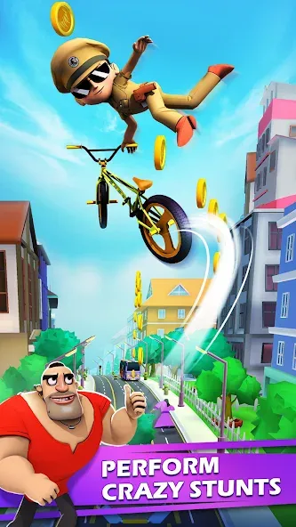 Little Singham Cycle Race (Литл Сингам Велосипедная Гонка) [MOD: Все разблокировано] - Скриншот 4