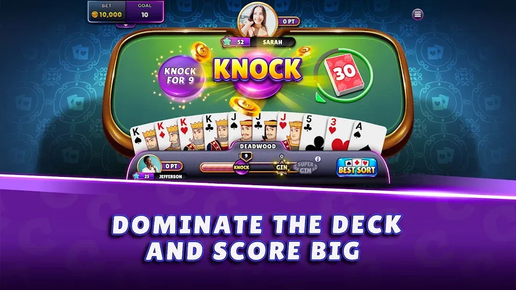 Gin Rummy Super — Card Game (Джин Рамми Супер) [MOD: Все открыто] - Скриншот 2