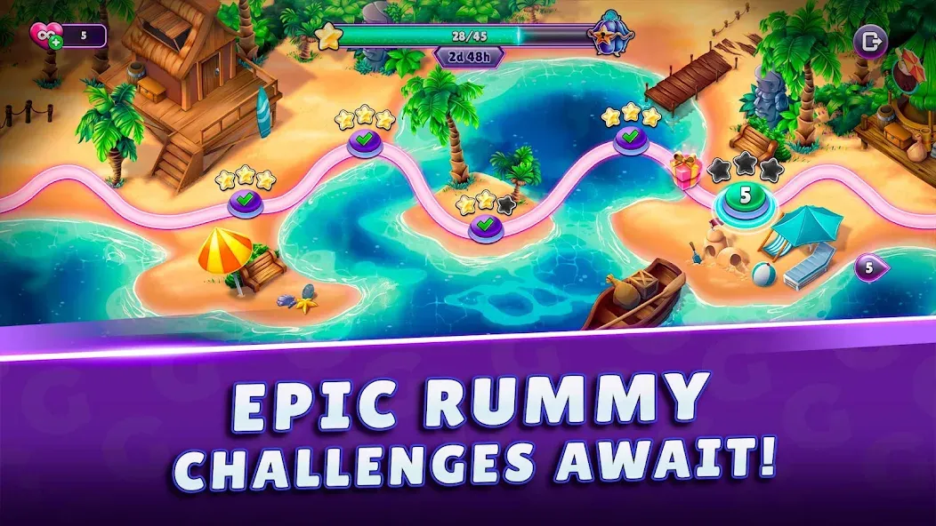 Gin Rummy Super — Card Game (Джин Рамми Супер) [MOD: Все открыто] - Скриншот 3