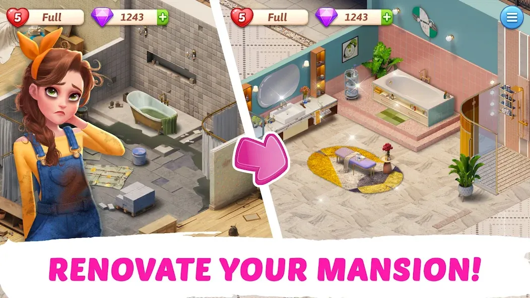 My Story — Mansion Makeover [MOD: Разблокировано] - Скриншот 2