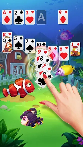 Solitaire Fish Klondike Card (Солитер Карточная игра Клондайк Фиш) [MOD: Все открыто] - Скриншот 3