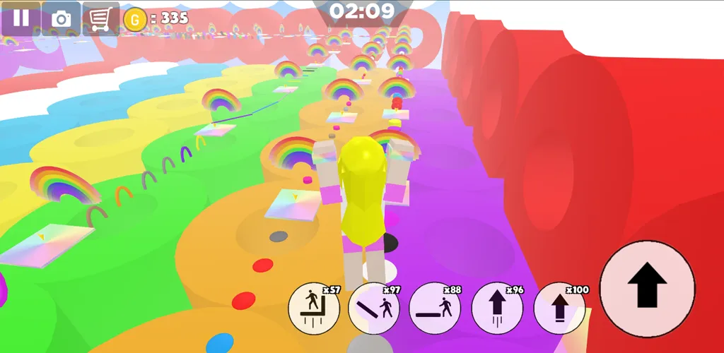 Rainbow Parkour sweet Girl (Рейнбоу Паркур милая девушка) [MOD: Бесконечные деньги] - Скриншот 1