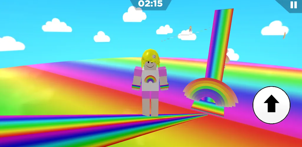 Rainbow Parkour sweet Girl (Рейнбоу Паркур милая девушка) [MOD: Бесконечные деньги] - Скриншот 2