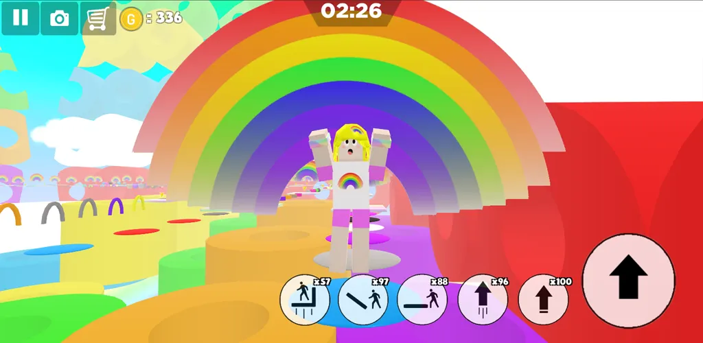 Rainbow Parkour sweet Girl (Рейнбоу Паркур милая девушка) [MOD: Бесконечные деньги] - Скриншот 3