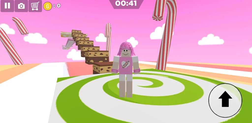 Candy Parkour Sweet girl (Кенди Паркур Свит грл) [MOD: Разблокировано] - Скриншот 1
