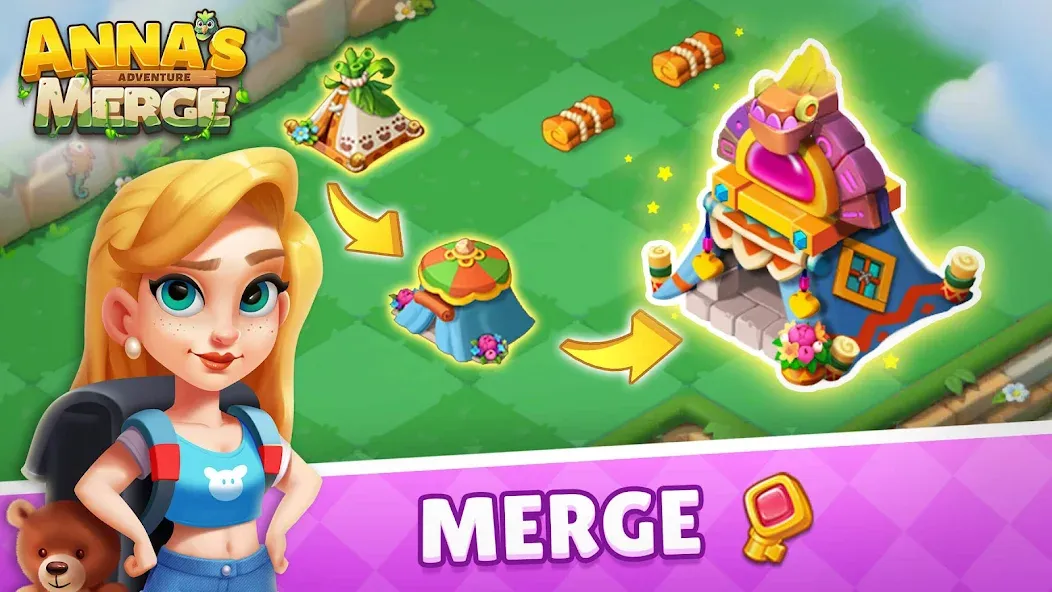 Anna's Merge Adventure [MOD: Меню/Много денег] - Скриншот 2