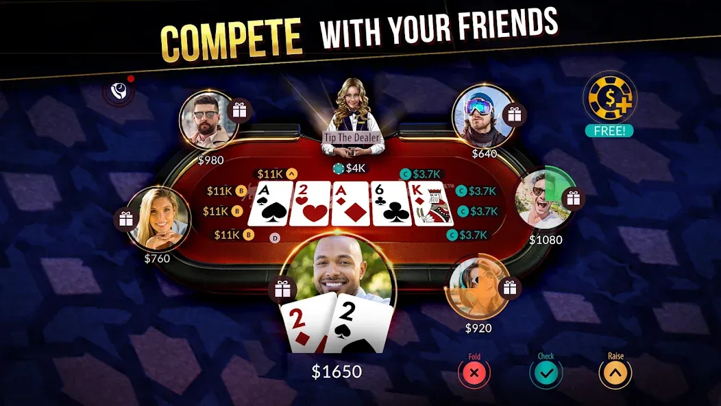 Zynga Poker ™ – Texas Holdem (Зинга Покер) [MOD: Бесконечные деньги] - Скриншот 3