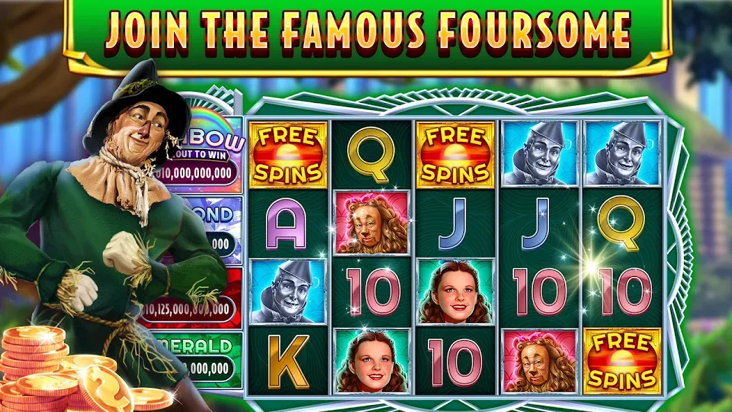 Wizard of Oz Slots Games (Волшебник из страны Оз игровой автомат) [MOD: Мод Меню/Взлом] - Скриншот 2