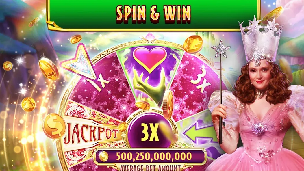 Wizard of Oz Slots Games (Волшебник из страны Оз игровой автомат) [MOD: Мод Меню/Взлом] - Скриншот 4