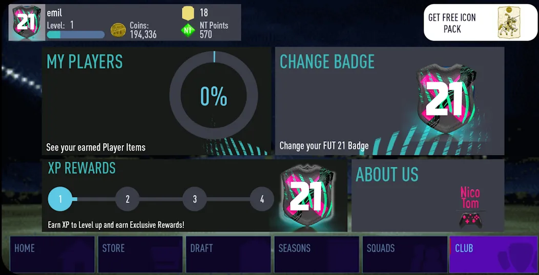 NT 21 Draft + Pack Opener [MOD: Бесконечные деньги] - Скриншот 3