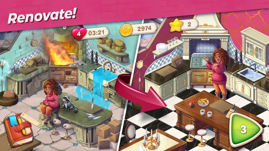 Penny & Flo: Home Renovation [MOD: Mega Mod/Меню] - Скриншот 3