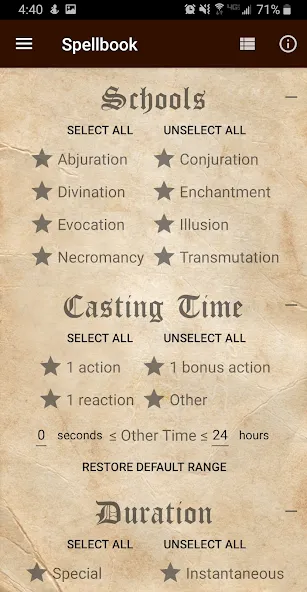 D&D Spellbook 5e [MOD: Premium/Unlocked] - Скриншот 3